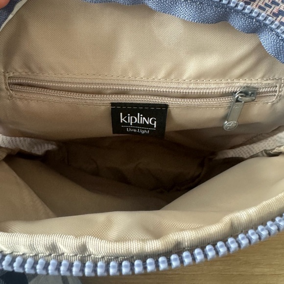 Kipling Firefly Backpack Eternal Tweed Blue Pink - Picture 11 of 14